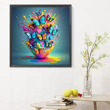 Load image into Gallery viewer, Colorful Butterfly 30*30CM(Canvas) Full Round Drill Diamond Painting
