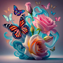 Load image into Gallery viewer, Colorful Butterfly 30*30CM(Canvas) Full Round Drill Diamond Painting
