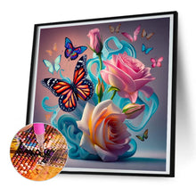 Load image into Gallery viewer, Colorful Butterfly 30*30CM(Canvas) Full Round Drill Diamond Painting
