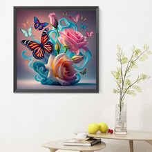 Load image into Gallery viewer, Colorful Butterfly 30*30CM(Canvas) Full Round Drill Diamond Painting
