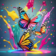 Load image into Gallery viewer, Colorful Butterfly 30*30CM(Canvas) Full Round Drill Diamond Painting
