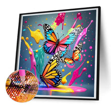 Load image into Gallery viewer, Colorful Butterfly 30*30CM(Canvas) Full Round Drill Diamond Painting
