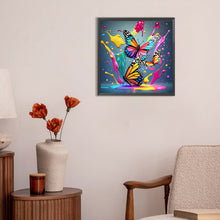 Load image into Gallery viewer, Colorful Butterfly 30*30CM(Canvas) Full Round Drill Diamond Painting
