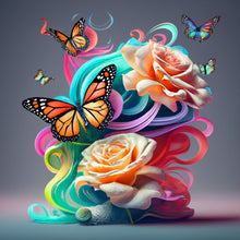 Load image into Gallery viewer, Colorful Butterfly 30*30CM(Canvas) Full Round Drill Diamond Painting
