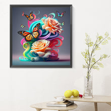 Load image into Gallery viewer, Colorful Butterfly 30*30CM(Canvas) Full Round Drill Diamond Painting
