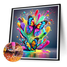 Load image into Gallery viewer, Colorful Butterfly 30*30CM(Canvas) Full Round Drill Diamond Painting
