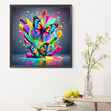 Load image into Gallery viewer, Colorful Butterfly 30*30CM(Canvas) Full Round Drill Diamond Painting
