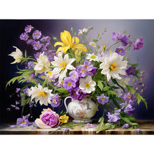 Load image into Gallery viewer, Bouquet Of Flowers Blooming On The Table 40*30CM(Canvas) Full Round Drill Diamond Painting
