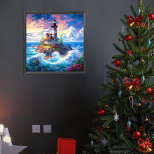 Load image into Gallery viewer, Sea Lighthouse 40X40CM(Canvas) Full Round Drill Diamond Painting
