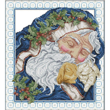 Load image into Gallery viewer, Joy Sunday Intoxicated Santa Claus (35*39CM) 14CT Stamped Cross Stitch
