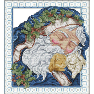 Joy Sunday Intoxicated Santa Claus (35*39CM) 14CT Stamped Cross Stitch