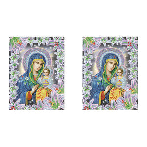 Religion Our Lady 25*30CM(Canvas) Partial Special Shaped Drill Diamond Painting