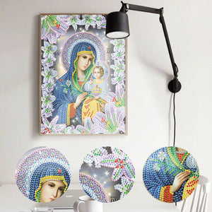 Religion Our Lady 25*30CM(Canvas) Partial Special Shaped Drill Diamond Painting