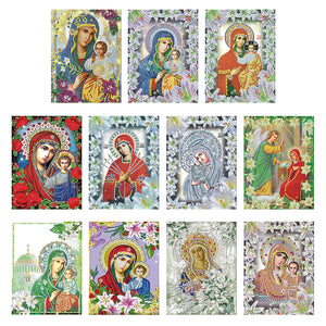 Religion Our Lady 25*30CM(Canvas) Partial Special Shaped Drill Diamond Painting