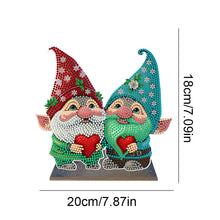 Load image into Gallery viewer, Wooden Diamond Painting Desktop Decor for Office Decor (Valentines Day Gnome)
