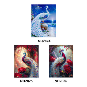 Gorgeous Peacock 30*40CM(Canvas) Full Round Drill Diamond Painting