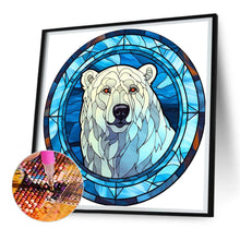 Load image into Gallery viewer, Polar Bear Glass Painting 30X30CM(Canvas) Full Round Drill Diamond Painting
