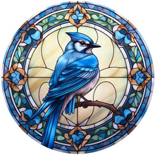 Load image into Gallery viewer, Blue Jay Glass Painting 30X30CM(Canvas) Full Round Drill Diamond Painting
