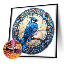 Load image into Gallery viewer, Blue Jay Glass Painting 30X30CM(Canvas) Full Round Drill Diamond Painting
