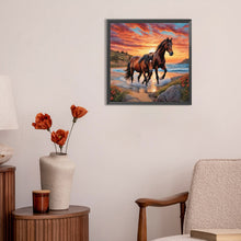 Load image into Gallery viewer, Horses 30X30CM(Canvas) Full Round Drill Diamond Painting
