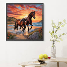 Load image into Gallery viewer, Horses 30X30CM(Canvas) Full Round Drill Diamond Painting
