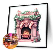 Load image into Gallery viewer, Christmas Fireplace 30X30CM(Canvas) Full Round Drill Diamond Painting
