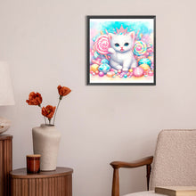 Load image into Gallery viewer, Candy Kitten 30X30CM(Canvas) Full Round Drill Diamond Painting
