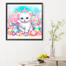 Load image into Gallery viewer, Candy Kitten 30X30CM(Canvas) Full Round Drill Diamond Painting
