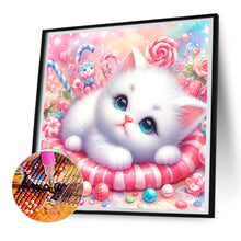 Load image into Gallery viewer, Candy Kitten 30X30CM(Canvas) Full Round Drill Diamond Painting
