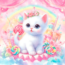 Load image into Gallery viewer, Candy Kitten 30X30CM(Canvas) Full Round Drill Diamond Painting
