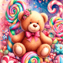 Load image into Gallery viewer, Candy Bear 30X30CM(Canvas) Full Round Drill Diamond Painting
