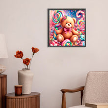 Load image into Gallery viewer, Candy Bear 30X30CM(Canvas) Full Round Drill Diamond Painting
