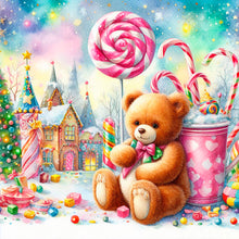 Load image into Gallery viewer, Candy Bear 30X30CM(Canvas) Full Round Drill Diamond Painting
