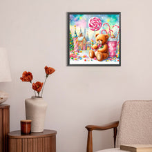 Load image into Gallery viewer, Candy Bear 30X30CM(Canvas) Full Round Drill Diamond Painting
