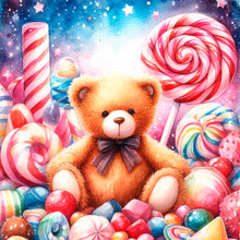 Load image into Gallery viewer, Candy Bear 30X30CM(Canvas) Full Round Drill Diamond Painting
