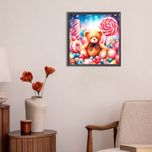 Load image into Gallery viewer, Candy Bear 30X30CM(Canvas) Full Round Drill Diamond Painting
