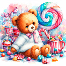 Load image into Gallery viewer, Candy Bear 30X30CM(Canvas) Full Round Drill Diamond Painting
