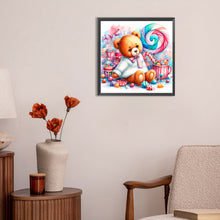 Load image into Gallery viewer, Candy Bear 30X30CM(Canvas) Full Round Drill Diamond Painting
