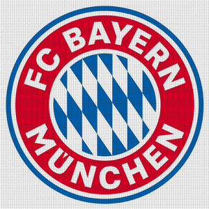 Bayern Munich Football Club Logo (40*40CM) 11CT Stamped Cross Stitch