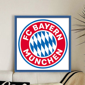 Bayern Munich Football Club Logo (40*40CM) 11CT Stamped Cross Stitch