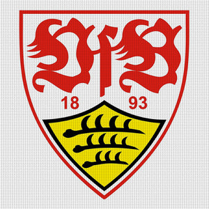 Stuttgart Second Football Team Logo (40*40CM) 11CT Stamped Cross Stitch