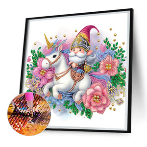 Unicorn Knight Goblin 30X30CM(Canvas) Partial Special Shaped Drill Diamond Painting