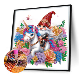 Unicorn Knight Goblin 30X30CM(Canvas) Partial Special Shaped Drill Diamond Painting