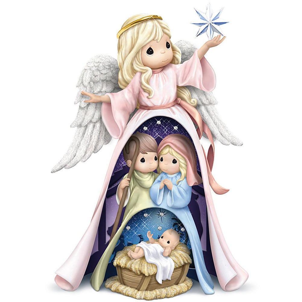 Precious Moments Doll Jesus Angel 30X40CM(Canvas) Full Round Drill Diamond Painting