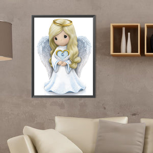 Precious Moments Doll Jesus Angel 30X40CM(Canvas) Full Round Drill Diamond Painting