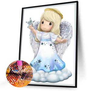 Precious Moments Doll Jesus Angel 30X40CM(Canvas) Full Round Drill Diamond Painting