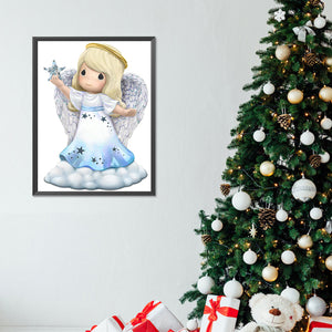 Precious Moments Doll Jesus Angel 30X40CM(Canvas) Full Round Drill Diamond Painting