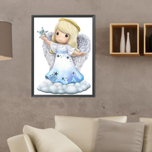 Precious Moments Doll Jesus Angel 30X40CM(Canvas) Full Round Drill Diamond Painting