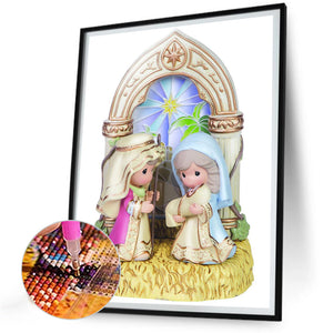 Precious Moments Doll Jesus Angel 30X40CM(Canvas) Full Round Drill Diamond Painting