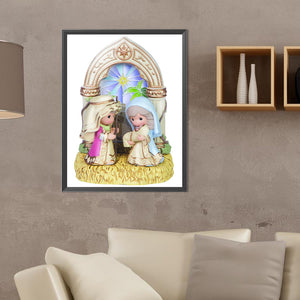 Precious Moments Doll Jesus Angel 30X40CM(Canvas) Full Round Drill Diamond Painting